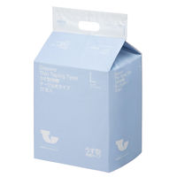 旧パッケージ【大人用おむつ/テープ止め】アスクル×エルモアいちばん うす型伸縮テープ止め　重ね貼りクロステープ　Lサイズ　1箱（17枚入×4パック） オリジナル