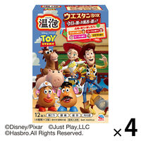 入浴剤 炭酸 温泡 ONPO  トイ・ストーリー ウエスタンBOX 12錠入 1セット（1箱（4種×3錠）×4） 透明タイプ アース製薬