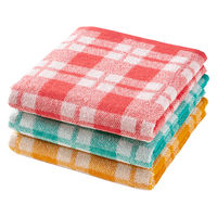小杉善 ビガーチェックミニバスタオル3色組 50×100cm SV-459-3 1セット(3枚入)（直送品）