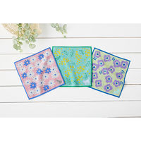 小杉善 タオルハンカチ(ネコと花)3柄組 25×25cm SV-80-3 1セット(3枚入)（直送品）