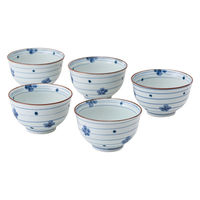 西海陶器 波佐見焼 流水梅ちらし 仙茶5個組 54371 1箱（直送品）