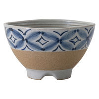 西海陶器 有田焼 渕七宝 水切らくらく碗 青・大 1箱(5個入) 74175（直送品）