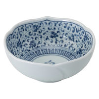 西海陶器 波佐見焼 藍染唐草 桔梗小付 1箱(10個入) 74187（直送品）