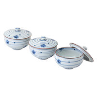 西海陶器 波佐見焼 流水梅ちらし 蓋付汲出3個組 54370 1箱（直送品）