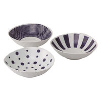 西海陶器 波佐見焼 藍玉 多用鉢トリオ 35277 1セット（直送品）