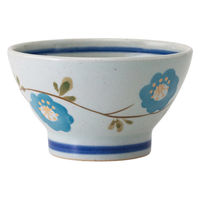 西海陶器 波佐見焼 花唐草 軽量くらわんか碗 中・青 1箱(5個入) 74218（直送品）
