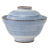 西海陶器 美濃焼 千筋 蓋丼 74141 1個（直送品）