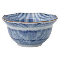 西海陶器 美濃焼 千筋 八角珍味 1箱(10個入) 74154（直送品）