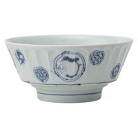 西海陶器 波佐見焼 藍染丸紋 持易丼 1箱(5個入) 74206（直送品）