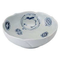 西海陶器 波佐見焼 藍染丸紋 桔梗小鉢 1箱(5個入) 74191（直送品）