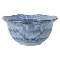 西海陶器 美濃焼 千筋 八角小鉢 1箱(5個入) 74149（直送品）