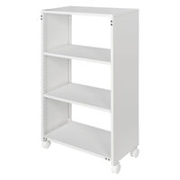 スマイル スチールオープンワゴン/サイドキャビネット 3段 ホワイト  幅600×奥行320×高さ1020mm 1台