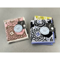 日繊商工 ありがとうございますのタグ付きハンカチ:fufu花柄(柄込) fuhana-arigat-tag-50 1箱(50枚入)（直送品）