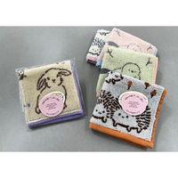 日繊商工 ほんの気持ちですのタグ付きハンカチ:アニマル柄(柄込) NFanim-kimoti-tag-50 1箱(50枚入)（直送品）