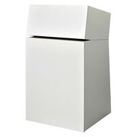 【車上渡し】アール・エフ・ヤマカワ シェル 演説台 2ヶ口コンセント付き 幅600×奥行570×高さ1097ｍｍ ホワイト 1台（直送品）