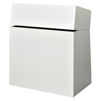 【車上渡し】アール・エフ・ヤマカワ シェル 演説台 2ヶ口コンセント付き 幅900×奥行570×高さ1097ｍｍ ホワイト 1台（直送品）