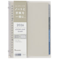 マルマン 【2026年4月版】ノートデダイアリー 月間 A5 20穴 月曜始まり クリア FD424-26-98 1冊（直送品）