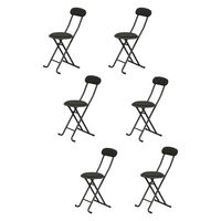 エイ・アイ・エス 折畳チェア 背あり ブラック YSFO-05x6pcs BK 1セット(6脚入)（直送品）