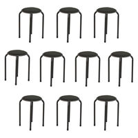 エイ・アイ・エス スタッキングスツール ブラック AHSN-09x10pcs BK 1セット(10脚入)（直送品）