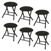 エイ・アイ・エス 折畳ロースツール ブラック AHFL-03x6pcs BK 1セット(6脚入)（直送品）