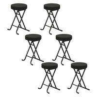 エイ・アイ・エス 折畳座厚チェア 背なし ブラック YSTN-03x6pcs BK 1セット(6脚入)（直送品）