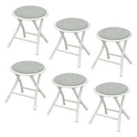 エイ・アイ・エス 折畳ロースツール グレイ AHFL-04x6pcs GY 1セット(6脚入)（直送品）