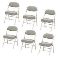 エイ・アイ・エス 折畳座厚ローチェア グレイ AHTL-02x6pcs GY 1セット(6脚入)（直送品）