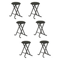 エイ・アイ・エス 折畳チェア 背なし ブラック YSFO-07x6pcs BK 1セット(6脚入)（直送品）