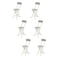 エイ・アイ・エス 折畳チェア 背あり グレイ YSFO-06x6pcs GY 1セット(6脚入)（直送品）