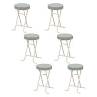エイ・アイ・エス 折畳座厚チェア 背なし グレイ YSTN-04x6pcs GY 1セット(6脚入)（直送品）