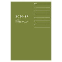 ダイゴー 【2026年4月版】ノートタイプ A5対応 1週間+横罫 薄型 月曜始まり グリーン E9329 1冊（直送品）