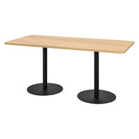 【車上渡し】アール・エフ・ヤマカワ リスタ カフェテーブル 幅1500×奥行750×高さ720ｍｍ オーク 1台（直送品）