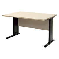 【車上渡し】アール・エフ・ヤマカワ スチール脚デスク 幅1200×奥行700×高さ700ｍｍ ナチュラル×ブラック 1台（直送品）