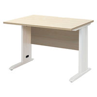 【車上渡し】アール・エフ・ヤマカワ スチール脚デスク 幅1000×奥行700×高さ700ｍｍ ナチュラル×ホワイト 1台（直送品）