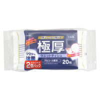 協和紙工 極厚99.9%除菌ウエット アルコールミニ 20枚x2P 03-138 1箱(20個入)（直送品）