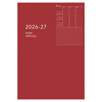 ダイゴー 【2026年4月版】ノートタイプ A5対応 バーチカル 薄型 月曜始まり レッド E9331 1冊（直送品）