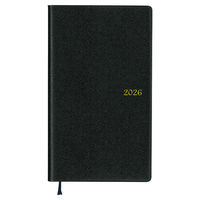 ダイゴー 【2026年4月版】手帳サイズ 月間ブロック 薄型 日曜始まり ブラック E1177 1冊（直送品）