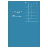 ダイゴー 【2026年4月版】ノートタイプ B6対応 月間ブロック 薄型 月曜始まり ブルー E9326 1セット(1冊×2)（直送品）