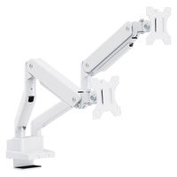 アール・エフ・ヤマカワ モニターアーム メカニカルスプリング式上締めタイプ デュアル ホワイト RFMA-DT53-DUWH 1台（直送品）