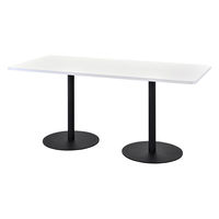 【車上渡し】アール・エフ・ヤマカワ リスタ カフェテーブル 幅1500×奥行750×高さ720ｍｍ ホワイト 1台（直送品）