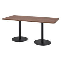 【車上渡し】アール・エフ・ヤマカワ リスタ カフェテーブル 幅1500×奥行750×高さ720ｍｍ ウォルナット 1台（直送品）