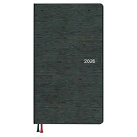 ダイゴー 【2026年4月版】手帳サイズ 見開き1週間ファミリーレイアウト 日曜始まり ブラック E1176 1冊（直送品）