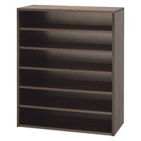 【車上渡し】アール・エフ・ヤマカワ モジュラーシューズラックワイド 幅750×奥行350×高さ930ｍｍ ウォルナット 1台（直送品）