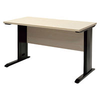 【車上渡し】アール・エフ・ヤマカワ スチール脚デスク 幅1200×奥行600×高さ700ｍｍ ナチュラル×ブラック 1台（直送品）