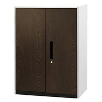 Netforce イーセンブリー 両開き書庫1台+天板1枚+側板2枚 3段 シリンダー錠 ベース付 ホワイト 1セット（直送品）