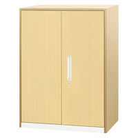 Netforce イーセンブリー 両開き書庫1台+天板1枚+側板2枚 3段 シリンダー錠 ベース付 ナチュラル 1セット（直送品）