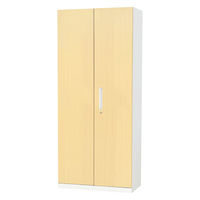 Netforce イーセンブリー 両開き書庫 5段 シリンダー錠 幅800m スチール 木目 ナチュラル 1台（直送品）