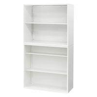 Netforce イーセンブリー オープン書庫1台+オープン書庫1台 2段×3段 幅880mm 高さ1630mm スチール ホワイト 1セット（直送品）