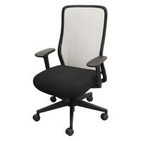 Netforce シースルーチェア チェア 肘付き オフィスチェア ブラックフレーム×座面ナイトブラック 1脚（直送品）