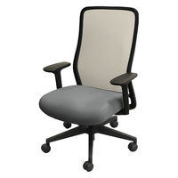 Netforce シースルーチェア チェア 肘付き オフィスチェア ブラックフレーム×座面スレイトグレー 1脚（直送品）